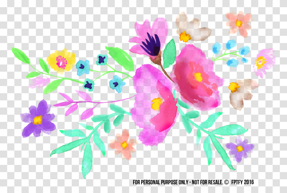 Download Hd Watercolor Spring Flowers Spring Floral Clip Art Transparent Png