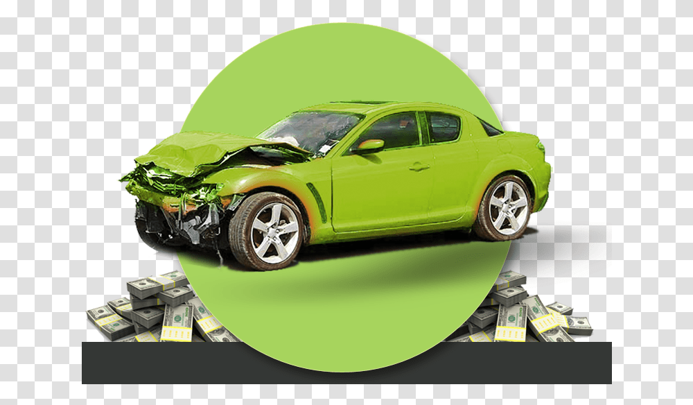 Download Hd We Buy Junk Cars Crash Car White Background Wrecked Cars, Wheel, Machine, Tire, Spoke Transparent Png