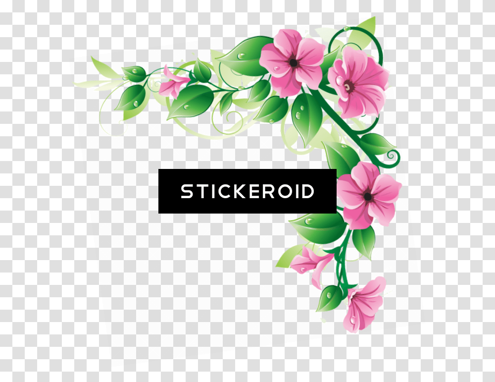 Download Hd Wedding Border Hd Flowers Border Flowers Image Hd, Graphics, Art, Floral Design, Pattern Transparent Png
