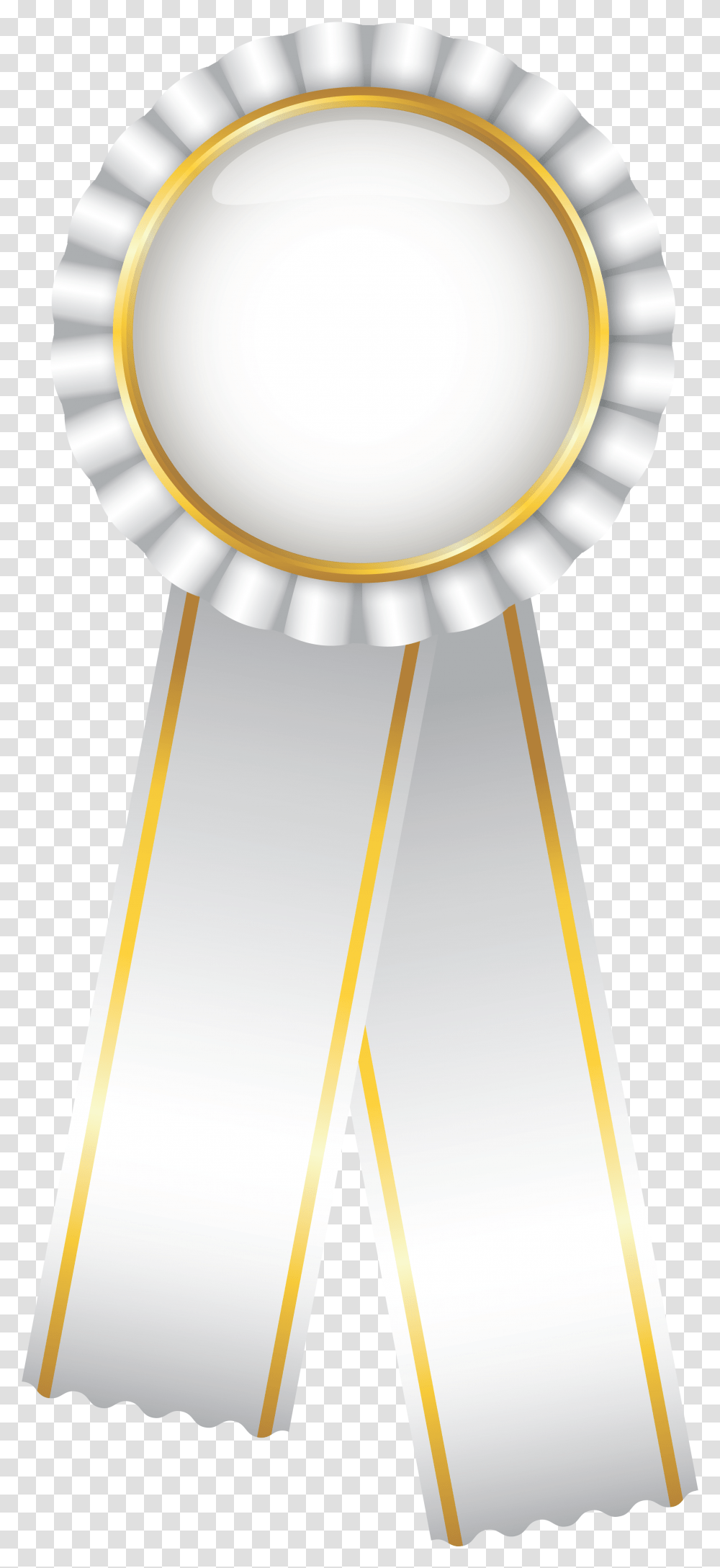 Download Hd White Lace Ribbon Ribbon, Lamp, Trophy, Gold, Gold Medal Transparent Png