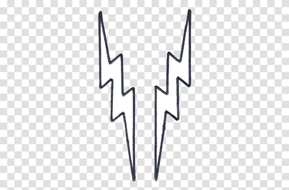 Download Hd White Lightning Bolts 10 White Lightning Bolt, Cross, Symbol, Emblem, Weapon Transparent Png