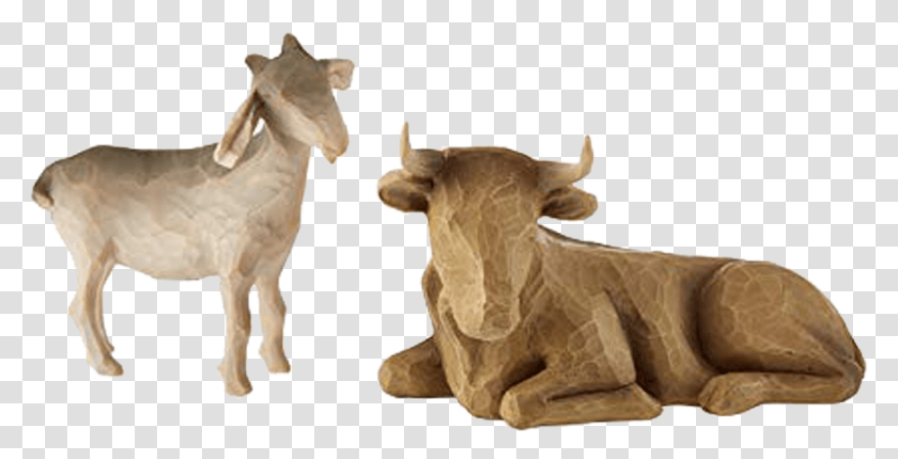 Download Hd Willow Tree Nativity Ox And Willow Tree, Mammal, Animal, Bull, Cattle Transparent Png