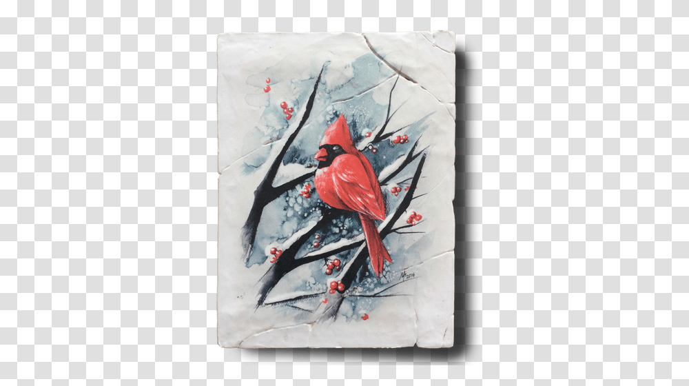 Download Hd Winter Cardinal Watercolor Swallow, Bird, Animal, Art, Modern Art Transparent Png