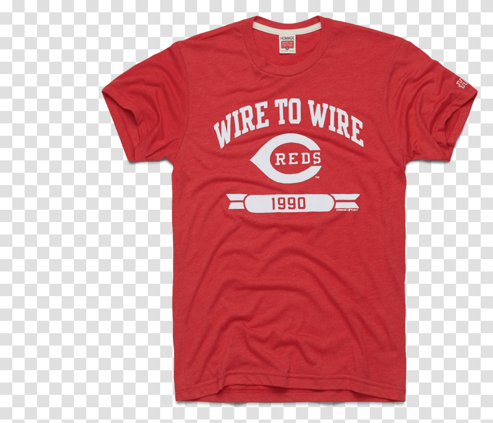Download Hd Wire To Reds Cincinnati Ohio Retro Baseball Cincinnati Reds, Clothing, Apparel, T-Shirt Transparent Png