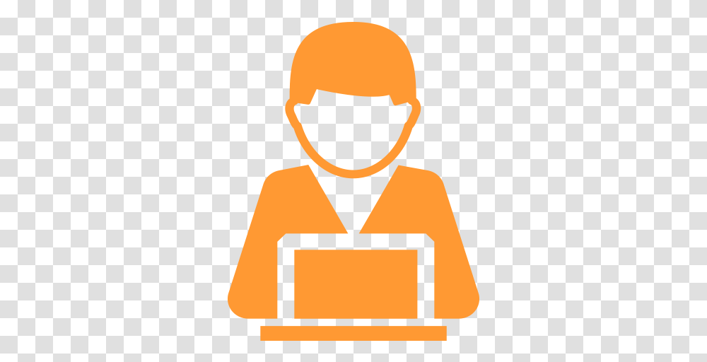 Download Hd Work In Progress Icon Person Computer Icon Person Computer Icon, Clothing, Label, Text, Hoodie Transparent Png