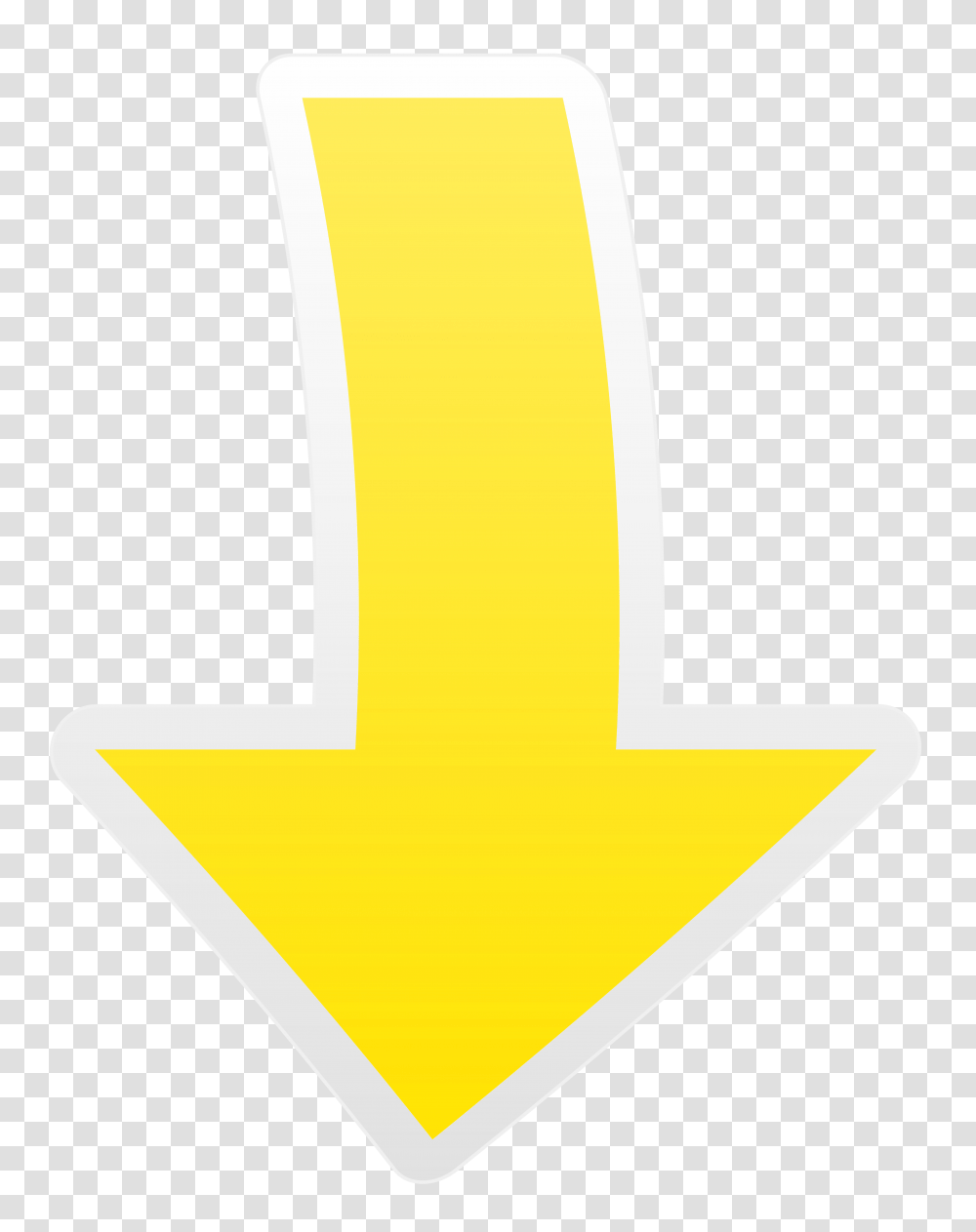 Download Hd Yellow Down Arrow Image Yellow Arrow Down, Symbol, Number, Text, Logo Transparent Png