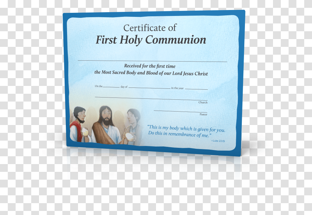 Download Hd You Are Loved First Communion Certificate For First Communion, Text, Person, Human, Document Transparent Png