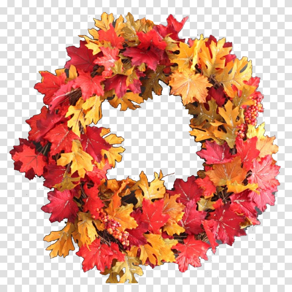 Download Hd You Could Use A Straw Wreath Grapevine Autumn Wreath Leaf Make, Plant, Maple, Tree, Maple Leaf Transparent Png