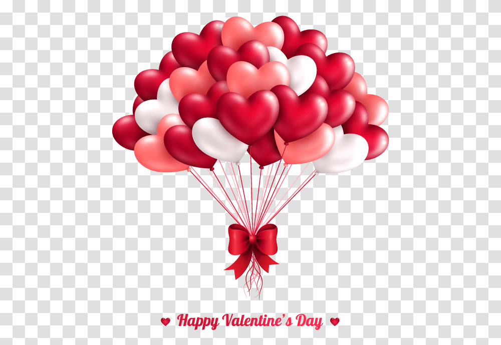 Download Heart Balloon Valentines Greeting Cartoon Vector Birthday Heart Balloons Transparent Png