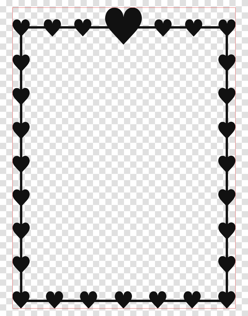 Download Heart Border Clipart Right Border Of Heart Clip Art, Screen, Electronics, Face Transparent Png