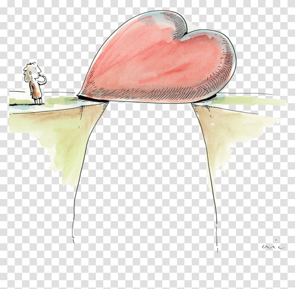 Download Heart Bridge Wisdom Doodle Image With No Heart, Animal, Sea Life, Tent, Bird Transparent Png
