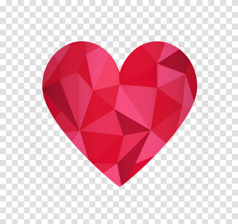Download Heart Diamond Geometry Euclidean Vector Red Clipart Diamond Heart Vector, Graphics, Purple, Pattern, Gemstone Transparent Png