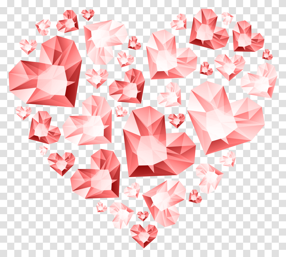 Download Heart Diamond Of Hearts Red Hert Transparent Png