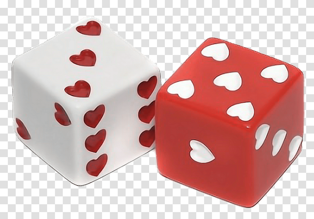 Download Heart Dice Red Dice With Hearts, Game, Birthday Cake, Dessert, Food Transparent Png