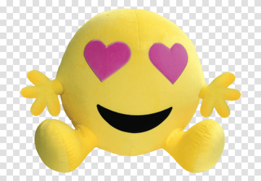 Download Heart Eyes Emoji Bestie Giant Emoji Image Bestie Emoji, Plush, Toy, Animal, Inflatable Transparent Png