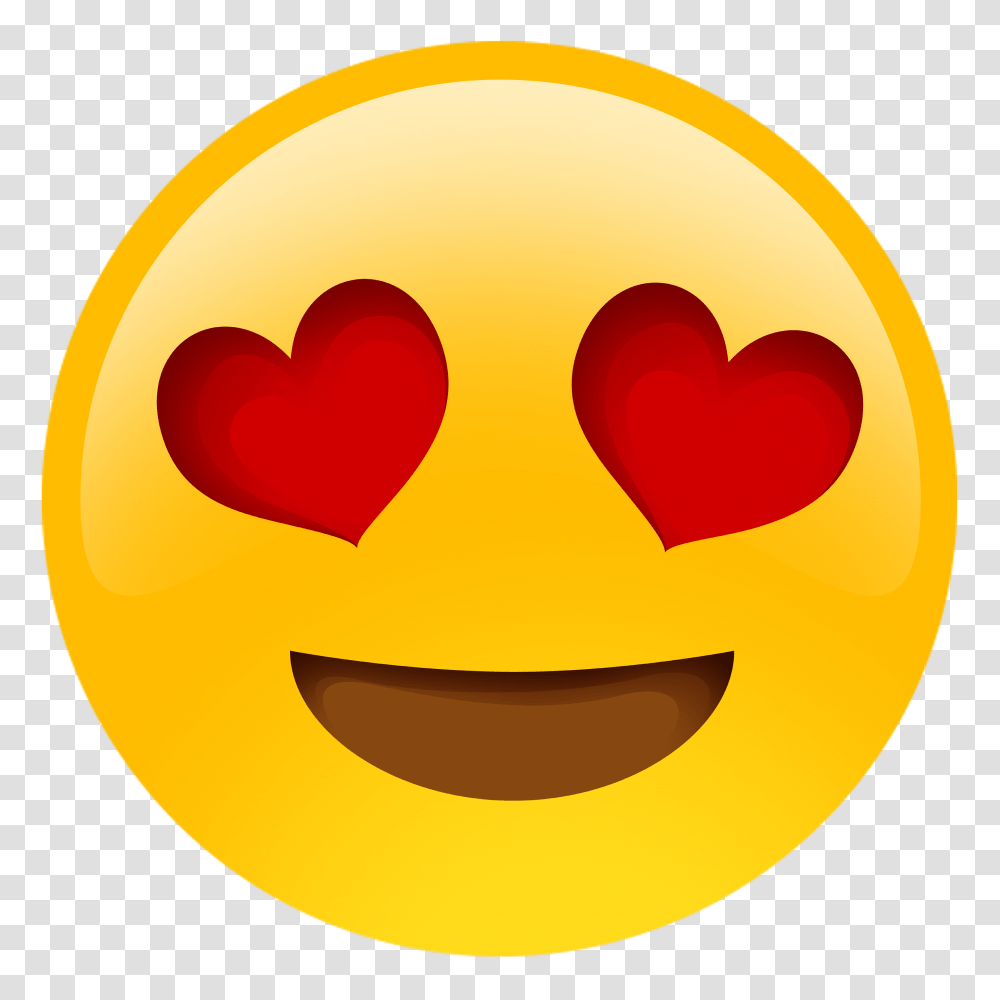 Download Heart Eyes Emoji Emoji Heart Eyes, Pac Man Transparent Png