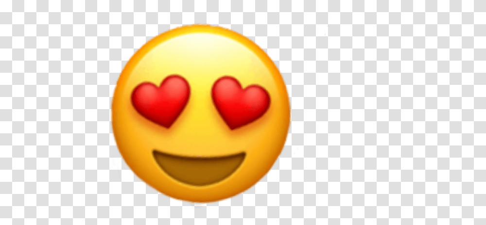 Download Heart Eyes Emoji Emoji Ojos Corazon, Pac Man, Plant Transparent Png