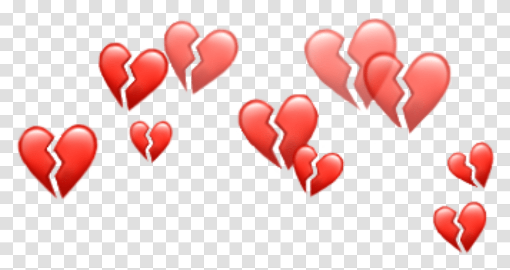 Download Heart Hearts Emoji Emojis Crown Red Tumblr Broken Heart Emoji, Plant, Dating, Flower Transparent Png