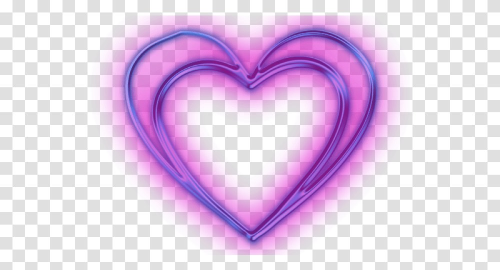 Download Heart Icons Neon Purple Love Heart Snapchat Pink And Purple Heart, Light,  Transparent Png
