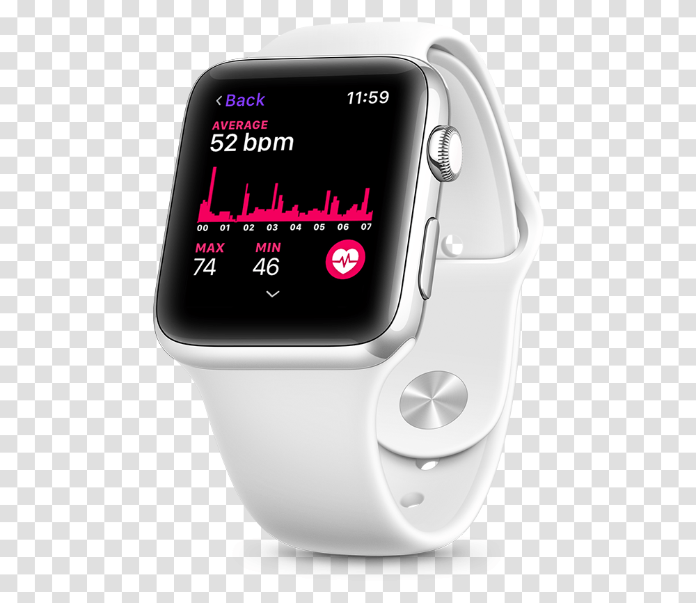Download Heart Rate Tracking Apple Watch With Heart, Wristwatch, Digital Watch, Toilet, Bathroom Transparent Png