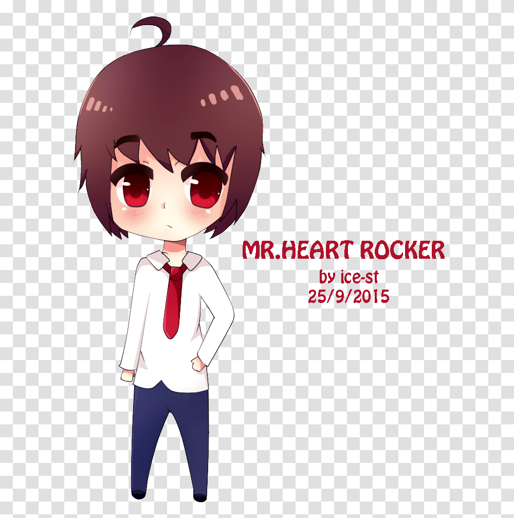 Download Heart Rocker Image Cartoon, Person, Tie, Female, Poster Transparent Png