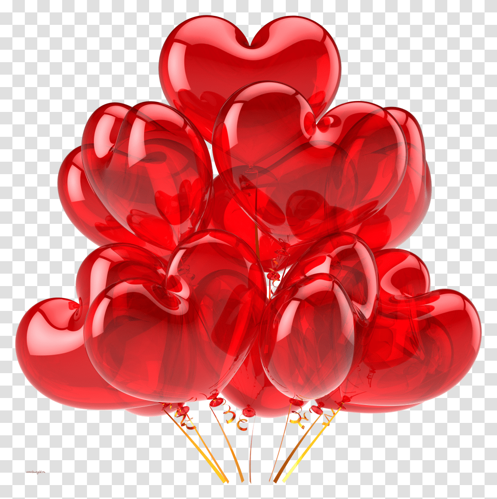 Download Heart Shape Balloon Balloon Full Size Heart Balloons Without Background, Petal, Flower, Plant, Blossom Transparent Png