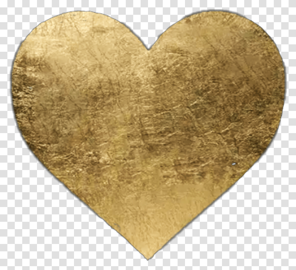 Download Heart Sticker Heart, Rug, Gold Transparent Png