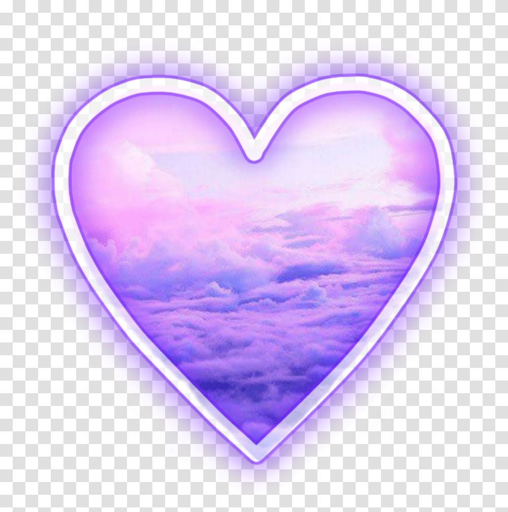 Download Heart Tumblr Clouds Purple Anime Anime Heart, Light, Graphics Transparent Png