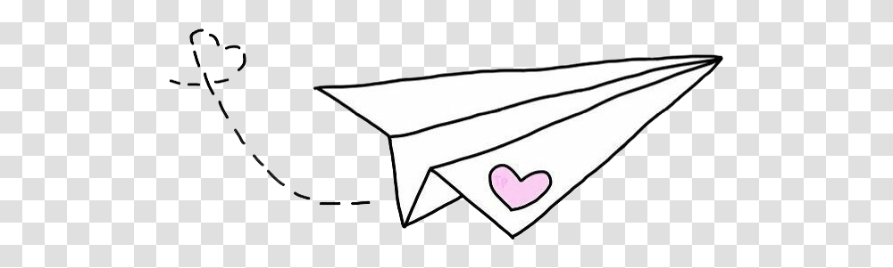 Download Heart We It Paper Airplane White Clipart Free Black Airplane With Heart, Envelope Transparent Png
