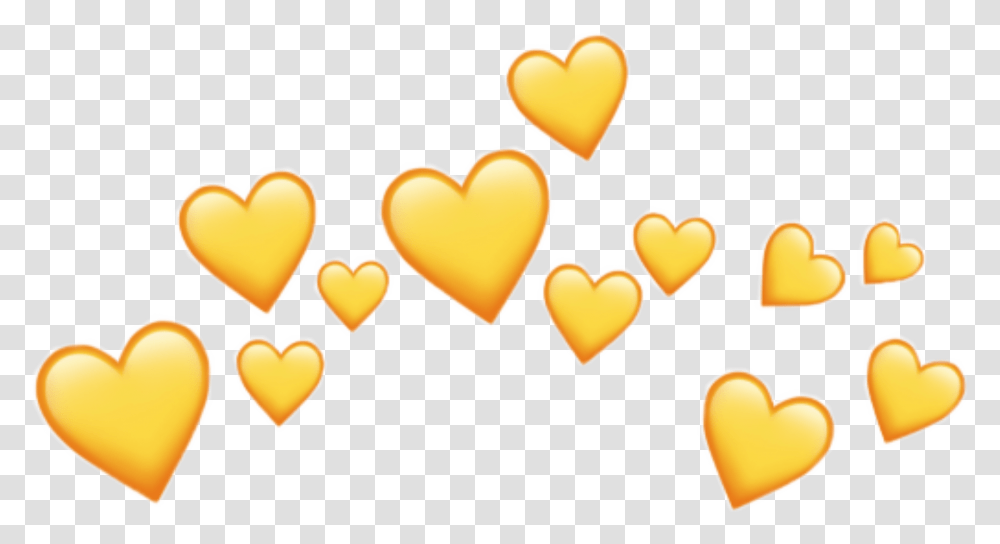 Download Hearts Sticker Yellow Heart Emoji Crown Image Yellow Heart Crown, Interior Design, Indoors, Text, Label Transparent Png