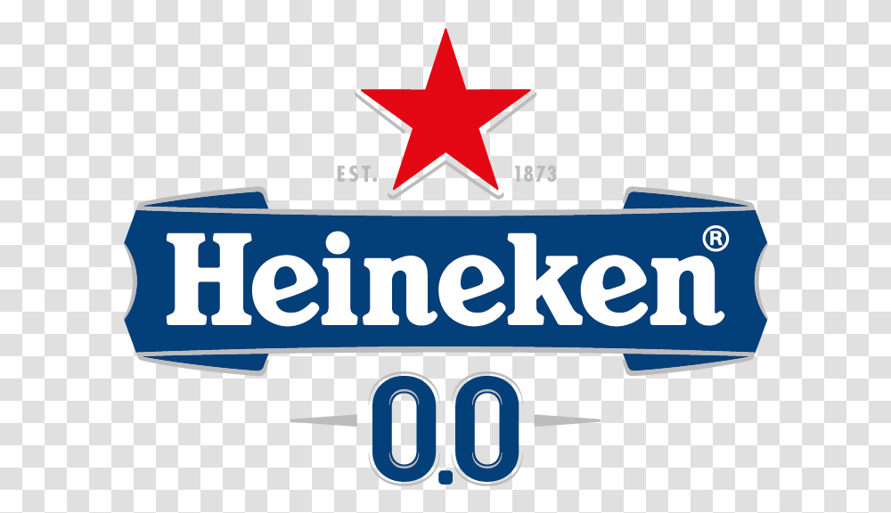 Download Heineken 0 Logo Heineken Logo, Symbol, Star Symbol, Text, Trademark Transparent Png