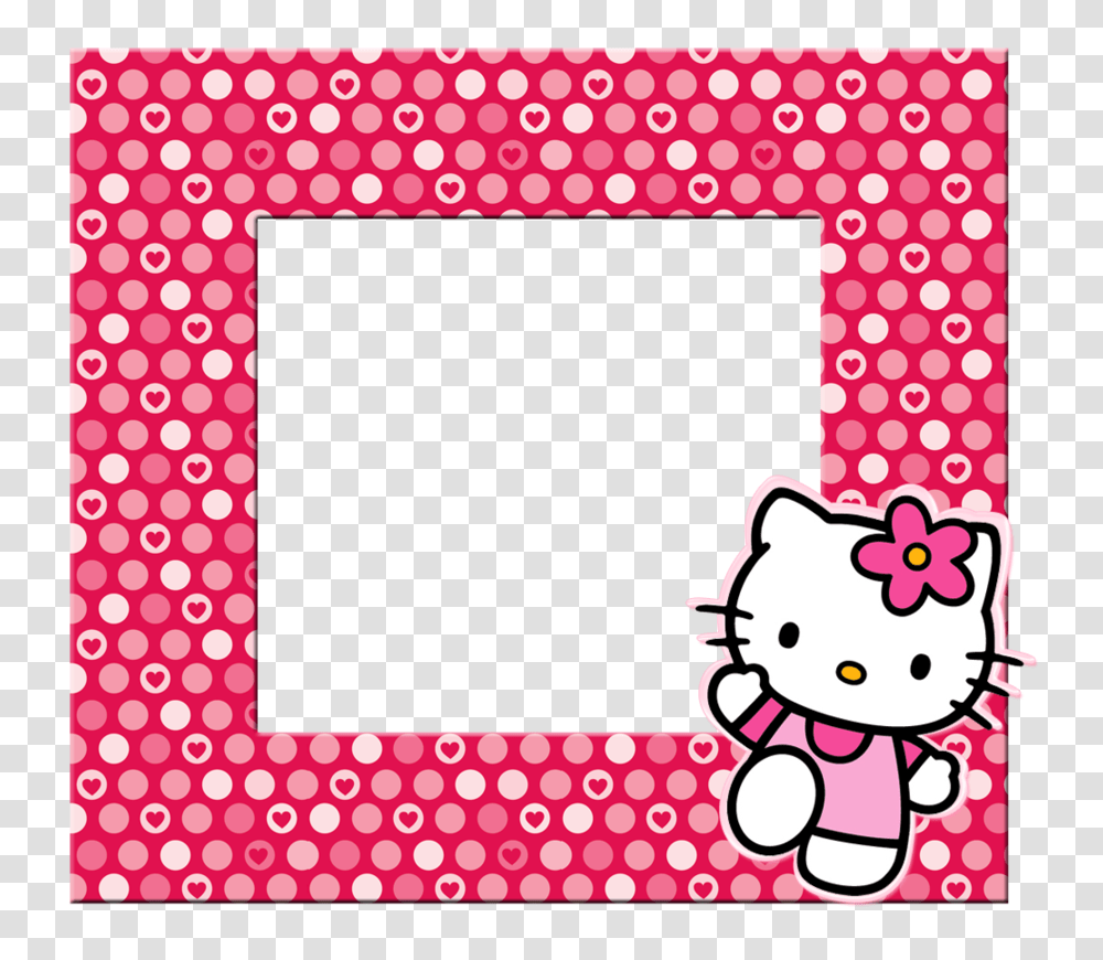 Download Hello Kitty Background Clipart Hello Kitty Borders, Texture, Polka Dot, Label Transparent Png
