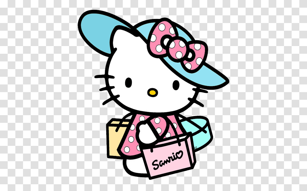 Download Hello Kitty Clip Art Images Hello Kitty Clipart, Label, Text, Clothing, Apparel Transparent Png