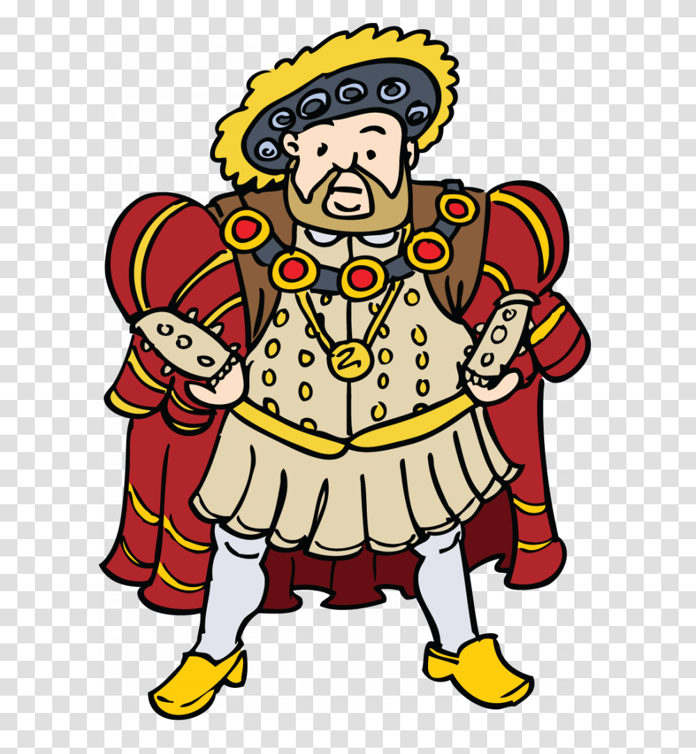 Download Henry 8 Clipart Henry Viii House Of Tudor Henry The 8th Cartoon, Person, Performer, Crowd, Carnival Transparent Png