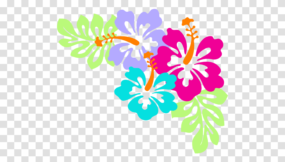 Download Hibiscus Corner Clip Art Hawaiian Luau Clipart Hawaiian Flowers, Plant, Graphics, Floral Design, Pattern Transparent Png