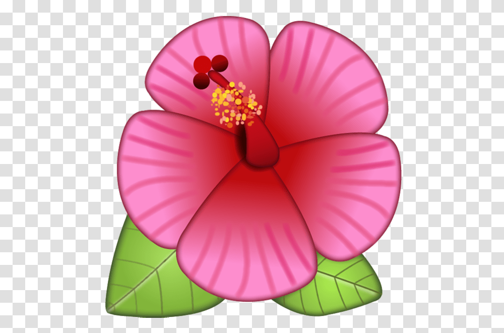Download Hibiscus Flower Emoji Image In Emoji Island, Plant, Blossom, Balloon, Petal Transparent Png