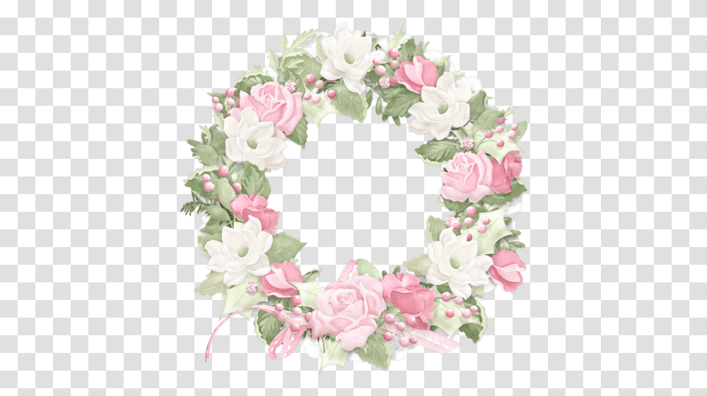 Download Holiday Bouquet Round Flower Background Flower Background Circle Pink, Wreath, Plant, Blossom, Wedding Cake Transparent Png