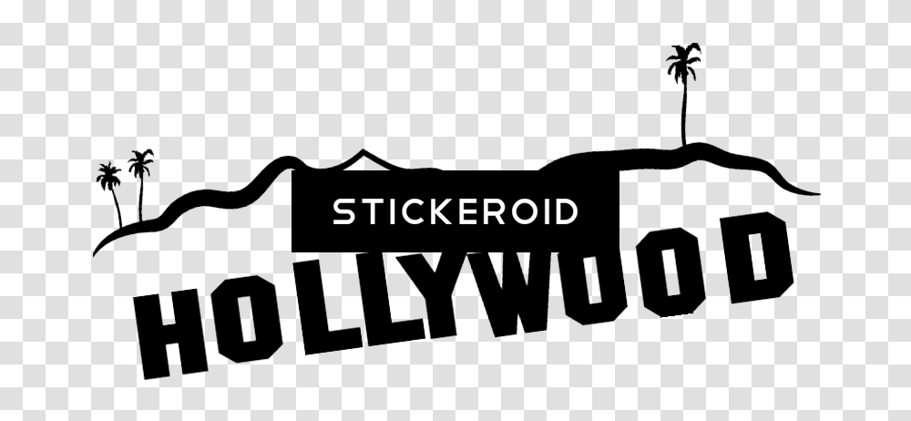 Download Hollywood Sign Movies Silhouette, Text, Alphabet, Symbol, Face Transparent Png