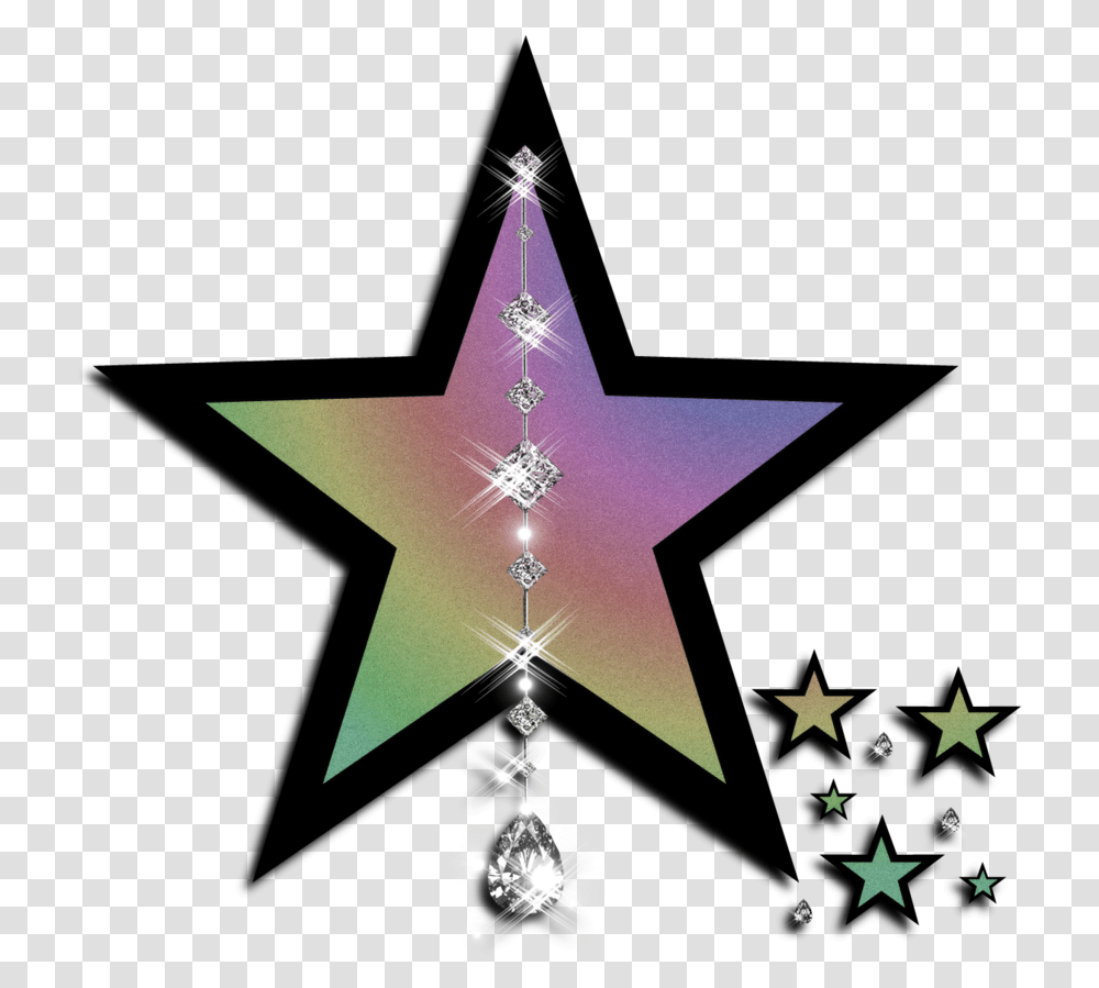 Download Hollywood Star Clipart Silver Glitter Star Gif, Cross, Symbol, Star Symbol Transparent Png
