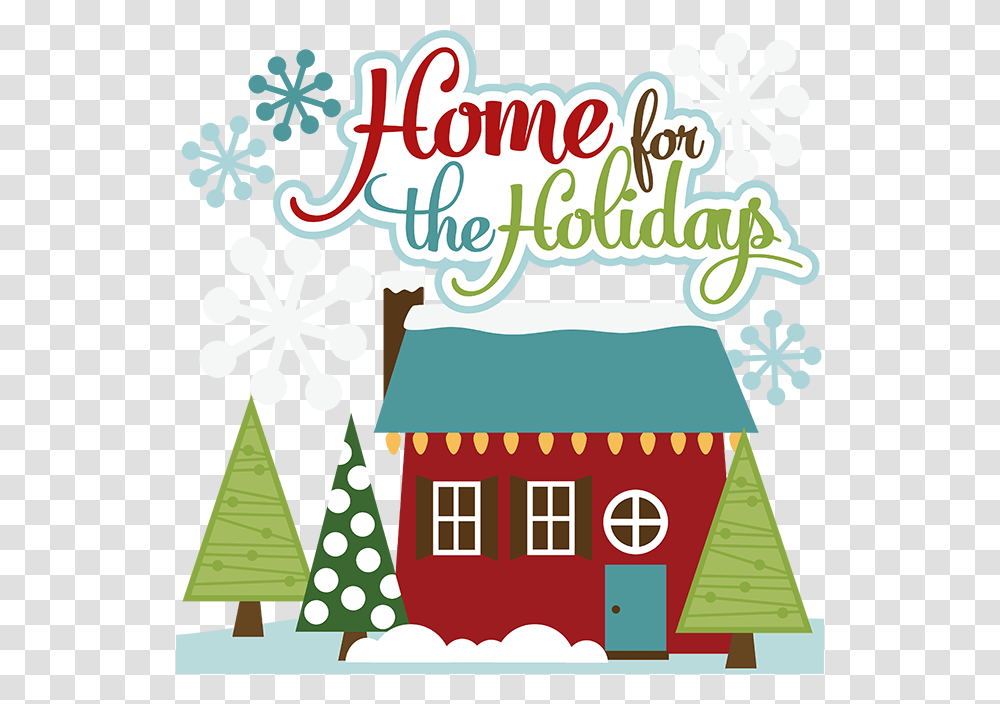 Download Home For The Holidays Clip Art Clipart Christmas Tree, Poster, Advertisement, Housing, Building Transparent Png