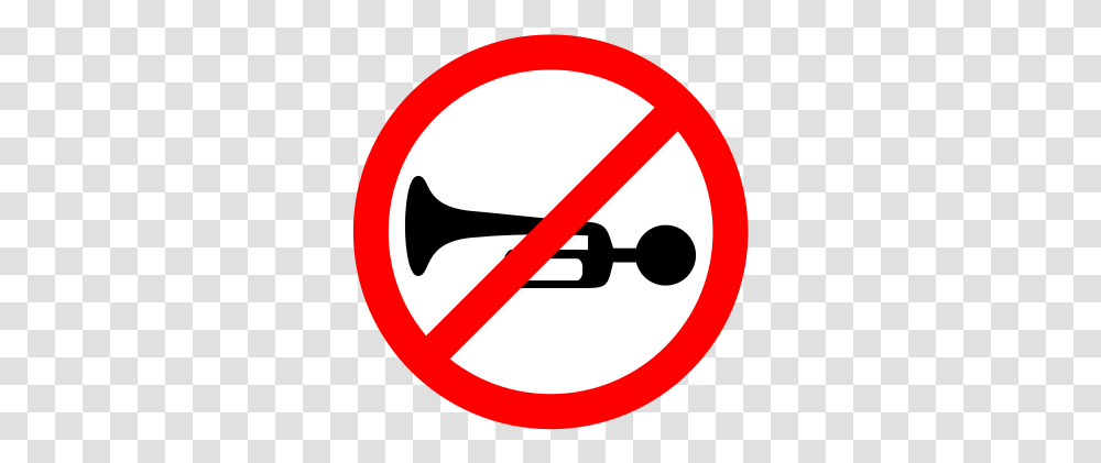 Download Horn Prohibited Sign Don T Like To Do Homework, Symbol, Road Sign, Brass Section, Musical Instrument Transparent Png
