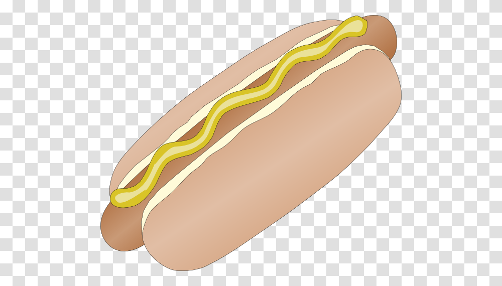 Download Hot Dog In Bun With Mustard Clipart, Food Transparent Png