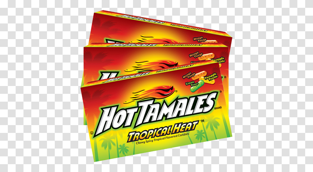 Download Hot Tamales Tropical Heat Chewy Candies Hot Orange, Gum, Flyer, Poster, Paper Transparent Png