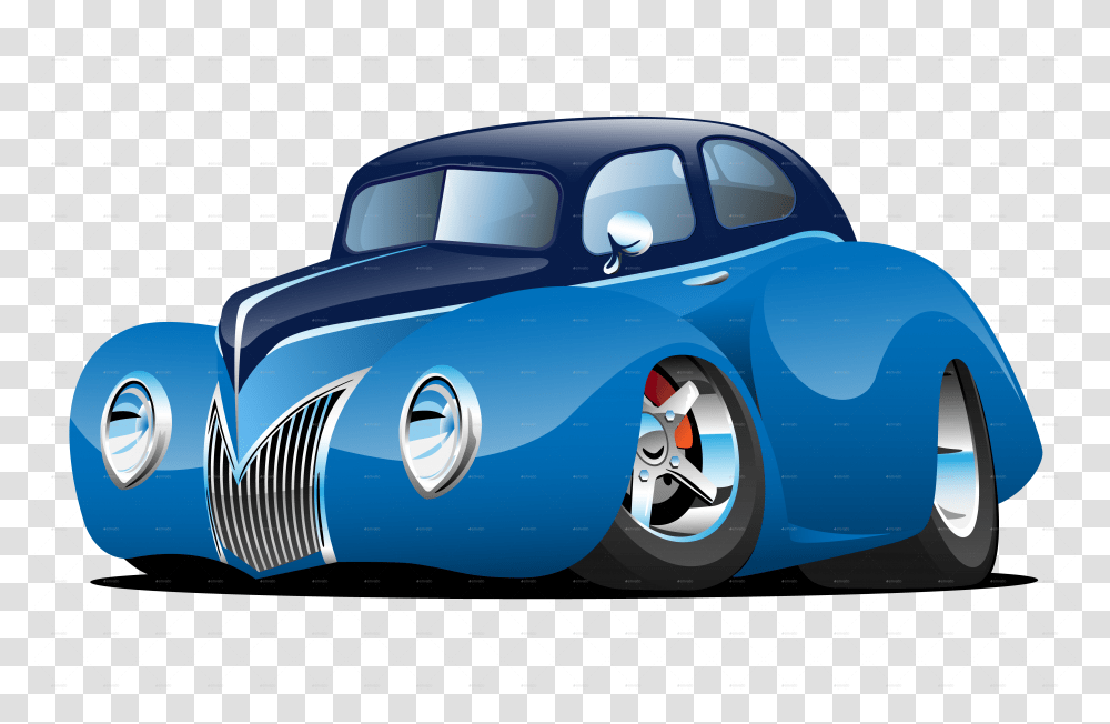 Download Hotrod 39 Classic Car Cartoon Image Cartoon Hot Rod Background, Vehicle, Transportation, Graphics, Sports Car Transparent Png