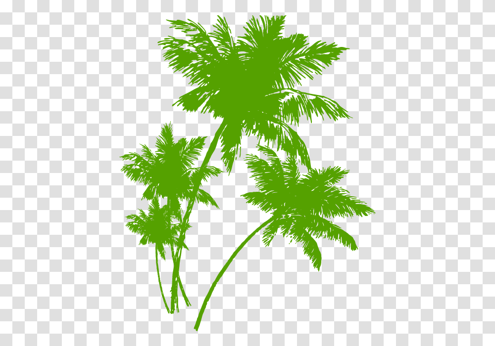 Download House For Sale Clipart Beach Palm Silhouette Coconut Tree, Plant, Leaf, Fern, Green Transparent Png