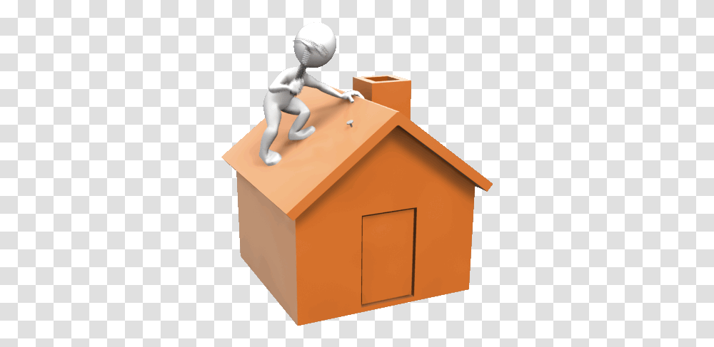 Download House Presenter Media 500x500 Clipart Animated House Roof, Cardboard, Box, Wood, Carton Transparent Png