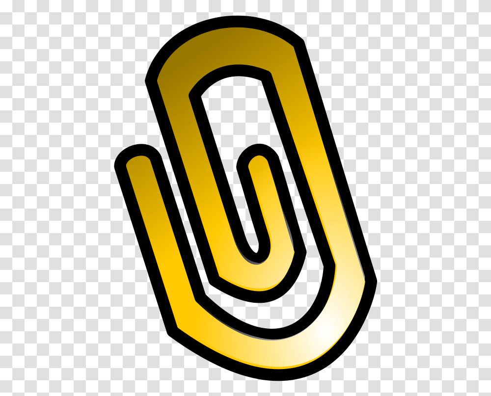 Download How To Set Use Gold Paperclip Icon Full Size Clip Art, Text, Label, Alphabet, Symbol Transparent Png