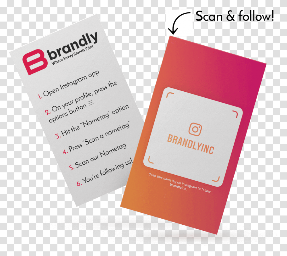 Download How To Use Instagram Nametags Instagram Nametag On Business Card, Text, Paper, Advertisement, Poster Transparent Png