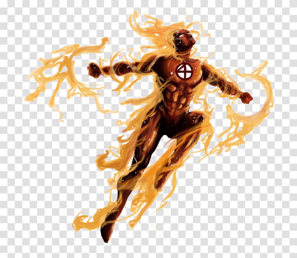 Download Human Torch Human Torch, Dragon, Person, Flame, Fire Transparent Png