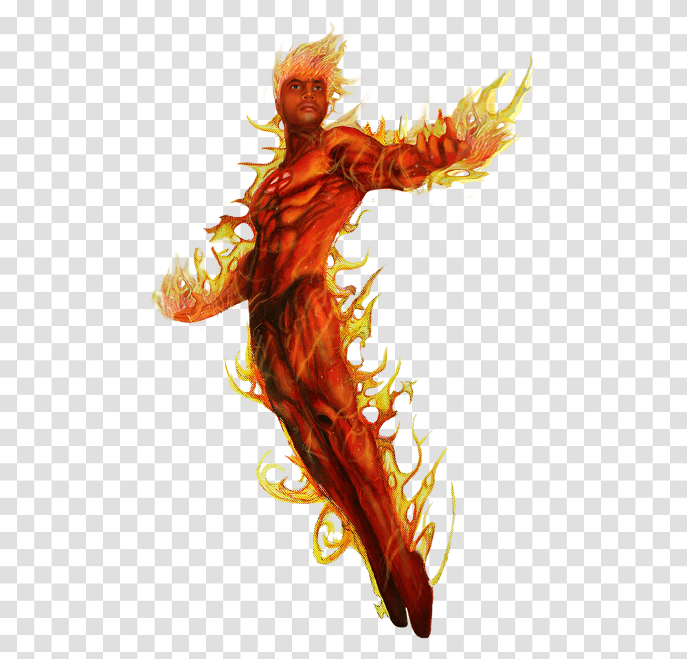 Download Human Torch Picture For Designing Projects Human Torch, Modern Art, Person, Painting Transparent Png